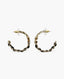 Chanel Classic Chain Hoop Earrings Champagne