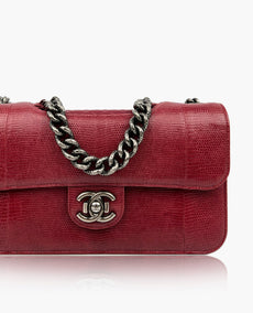 Chanel Lizard Perfect Edge Double Flap Bag In Revogue