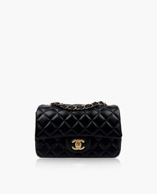 Chanel Mini suorakulmainen musta lampaannahka CHW