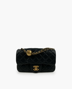 Chanel Mini Rectangular Pearl Crush Black Lambskin GBHW