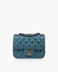 Chanel Mini Square Iridescent Lambskin SHW