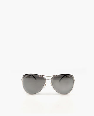 Chanel Mirror Silver Aviator aurinkolasit