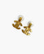 Chanel 23 A Gold Pearl White Interlocking CC Logo Drop Earrings