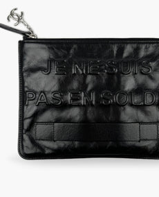 Chanel "Je Ne Suis Pas En Solde" Black Clutch