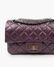 Chanel Flap Aged Calfskin 2.55 Reissue Flap Metallic Purple