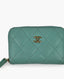 Chanel Classic CC Zippy Wallet Tiffany Quilted Caviar CHW