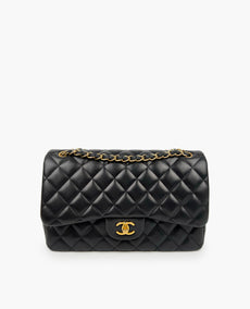 Chanel Timeless Jumbo Double Flap Black Lambskin GHW