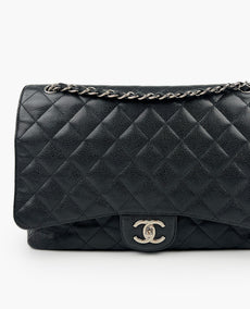 Chanel Timeless Maxi Jumbo Double Flap Black Caviar SHW