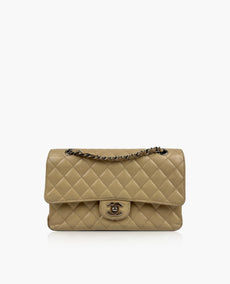 Chanel Timeless Medium Beige Caviar SHW