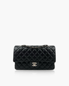 Chanel Timeless Medium Black Lambskin SHW