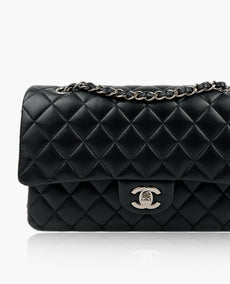 Chanel Timeless Medium Black Lambskin SHW