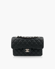 Chanel Timeless Small Black Caviar SHW