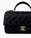 Chanel Mini Rectangular Top Handle Black Lambskin CHW