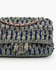 Chanel Multi Tweed Flap Bag SHW