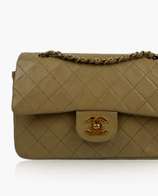 Chanel Timeless Small Beige Vintage GHW Lambskin