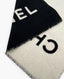 Chanel Logo Stole Cashmere Black &amp; White