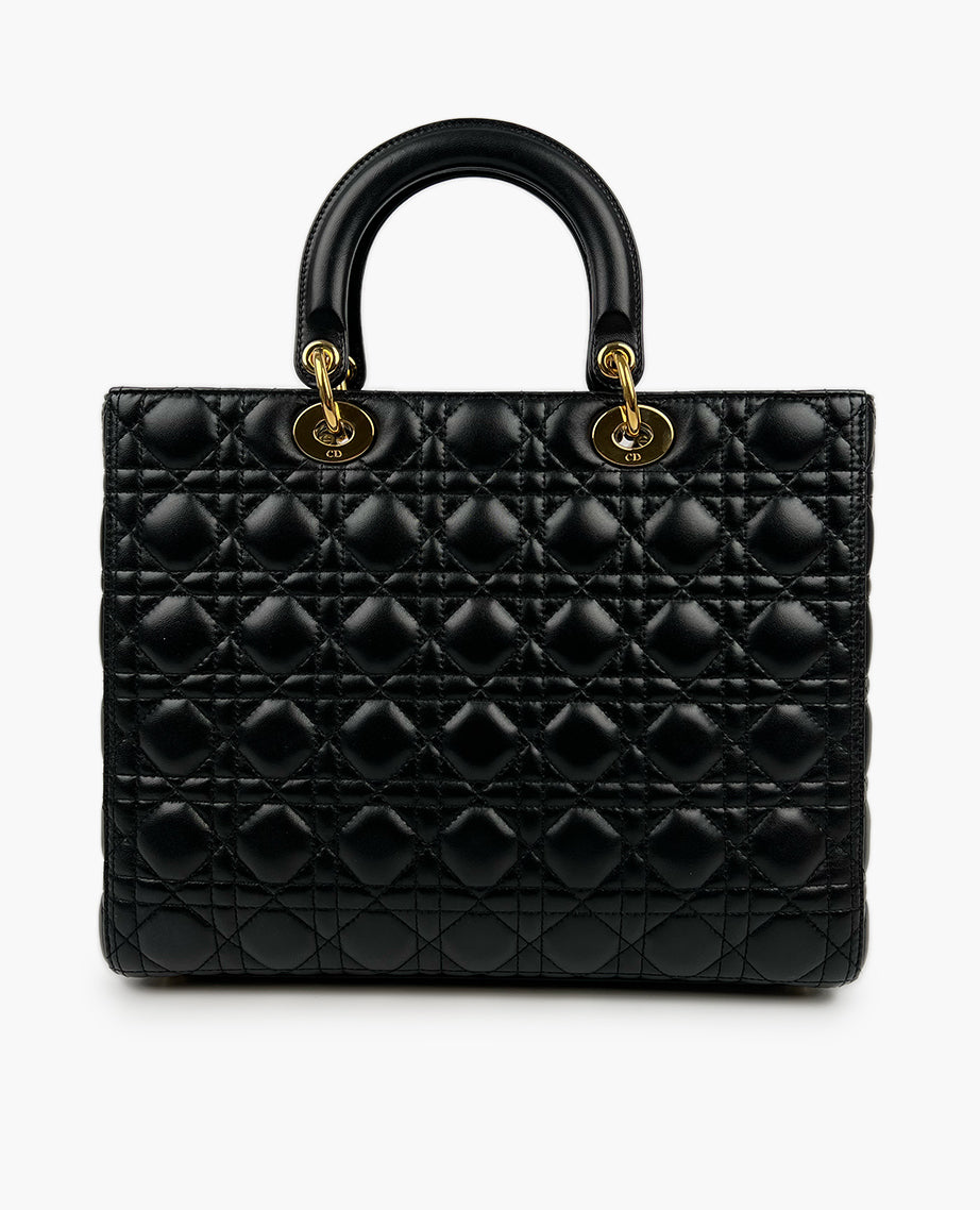 Dior Lady Dior Large Black GHW Luxury Helsinki