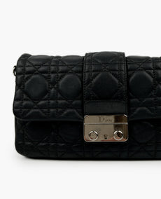 Dior Miss Dior Musta Cannage Flap Bag SHW