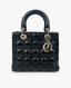 Dior Lady Medium Black Cannage Lambskin