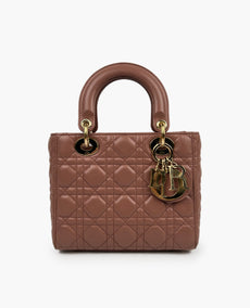 Dior Small My Lady Dior ruosteenvärinen Cannage lampaannahkalaukku