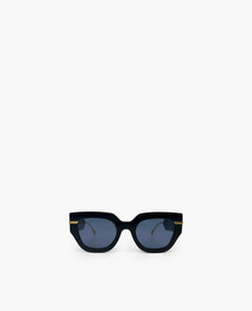 Fendi Logo Black and Gold Sunglasses