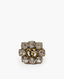 Gucci GG Crystal Embellished Gold Ring