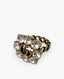 Gucci GG Crystal Embellished Gold Ring