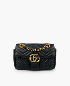 Gucci GG Marmont Mini musta olkalaukku