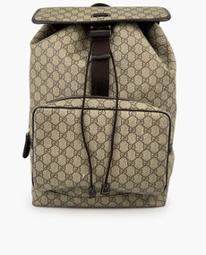 Gucci GG Supreme Monogram yksisoljeinen reppu suuri