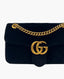 Gucci GG Marmont Small Black Velvet Shoulder Bag