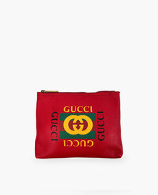 Gucci Logo Portfolio Red Sleeve