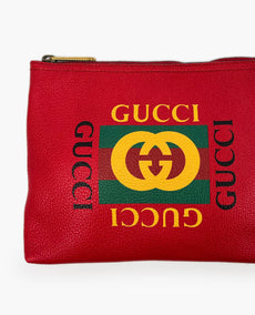 Gucci Logo Portfolio Red Sleeve