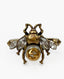 Gucci Crystal Pearl Enamel Bee Multifinger Ring S