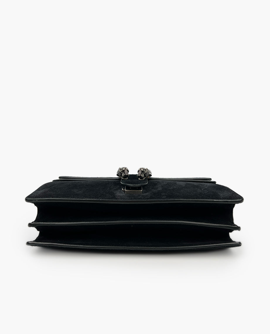 Gucci dionysus black suede medium store