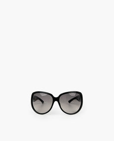 Gucci Black Oversized Rhinestone GG Logo Sunglasses