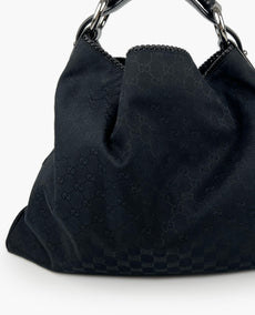 Gucci Large Horsebit Hobo Black Bag Vintage