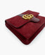 Gucci Suede Medium Arli Flap Shoulder Bag Vintage Bordeaux