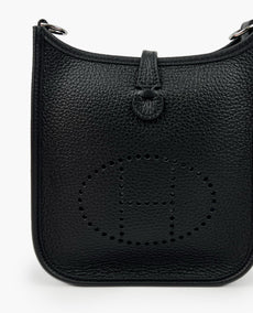 Hermès Mini Evelyne 16 Black Clemence PHW