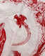 Hermès Silk Red and Ivory Bird Scarf