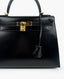 Hermès Kelly Sellier 28 Black Box GHW