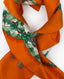 Hermès Silk Scarf Orange Flowers