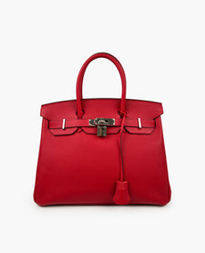 Hermès Birkin 30 Rouge Casaque Epsom PHW