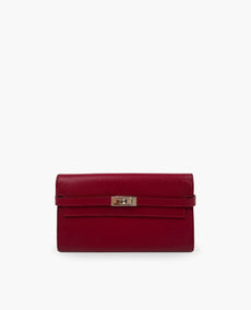 Hermès Kelly Long Wallet Ruby Red Epsom PHW