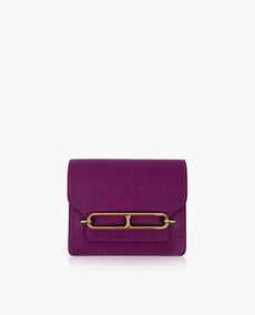 Hermès Roulis Slim Wallet Belt Bag Purple GHW