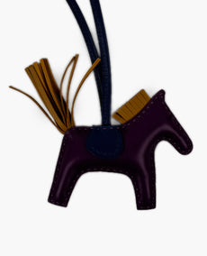 Hermès Rodeo Leather Charm Purple