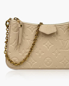 Louis Vuitton Easy Pouch On Strap Empreinte Monogram Cream