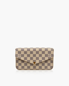 Louis Vuitton Felicie Pochette Damier Azur Rose Ballerine