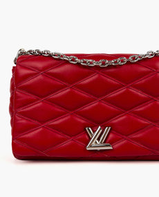 Louis Vuitton Red Quilted Lambskin Leather GO-14 Malletage MM Bag