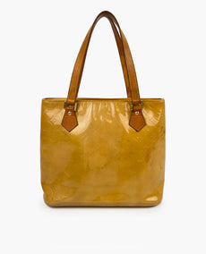 Louis Vuitton Houston Vernis Leather Tote Yellow