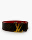 Louis Vuitton Initials 30 MM Reversible belt Red and Monogram Canvas